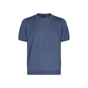 DRUMOHR Short Sleeve Knit Sweater Men BLUE Sweaters & Cardigans